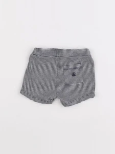 Petit Bateau - short blanc, bleu - 6 mois