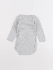 Petit Bateau - body gris - 12 mois