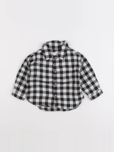 Zara - chemise beige, noir - 9/12 mois