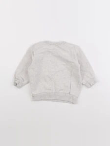 H&M - sweat beige - 6/9 mois