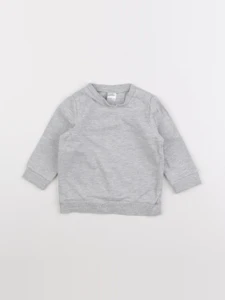 H&M - sweat gris - 6/9 mois