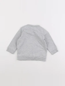 H&M - sweat gris - 6/9 mois