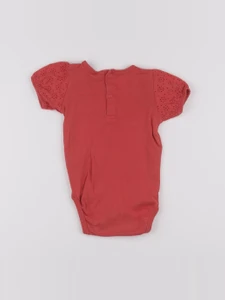 H&M - body tee-shirt rose - 6/9 mois