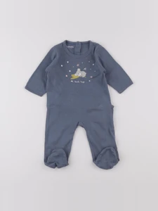 Vertbaudet - pyjama coton bleu - 6 mois