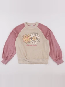 Vertbaudet - sweat beige - 10 ans