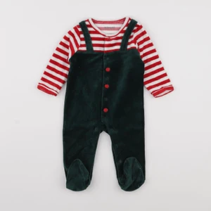 Vertbaudet - pyjama velours vert - 6 mois