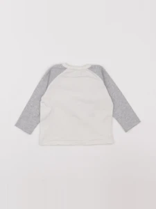 IKKS - tee-shirt blanc, gris - 6 mois