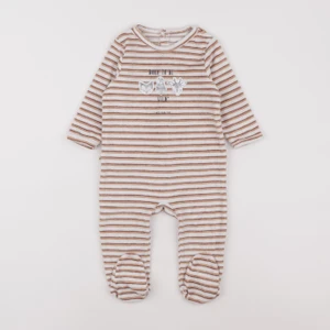 Vertbaudet - pyjama velours blanc - 9 mois