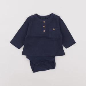 Vertbaudet - body tee-shirt bleu - 1 mois