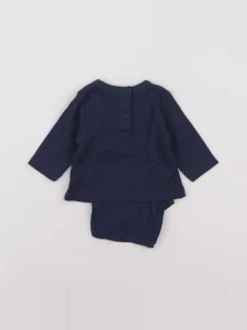 Vertbaudet - body tee-shirt bleu - 1 mois