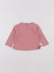 Zara - tee-shirt rose - 6/9 mois