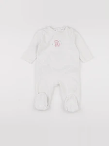 Boutchou - pyjama velours blanc - 12 mois