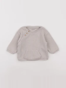 Vertbaudet - sweat beige - 9 mois