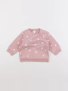 H&M - sweat rose, blanc - 6 mois