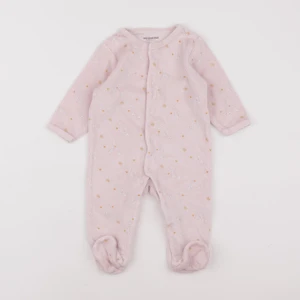 Vertbaudet - pyjama velours rose - 6 mois