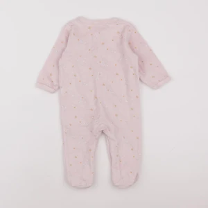 Vertbaudet - pyjama velours rose - 6 mois