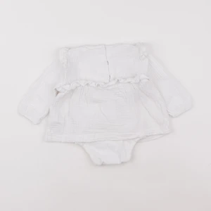 Vertbaudet - body blouse blanc - 6 mois