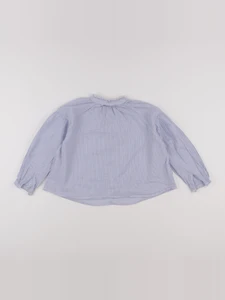 Galeries Lafayette - blouse blanc, bleu - 6 ans
