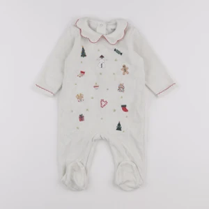 Vertbaudet - pyjama velours blanc - 6 mois