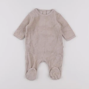 Vertbaudet - pyjama velours beige - 3 mois
