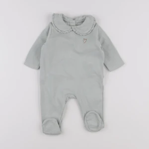 Vertbaudet - pyjama velours vert - 6 mois
