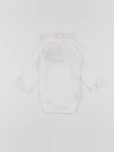 Petit Bateau - body à col blanc - 6 mois