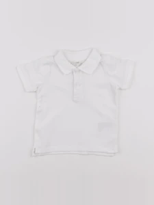 H&M - polo blanc - 3/6 mois