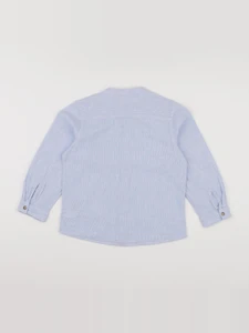 H&M - chemise blanc, bleu - 5/6 ans