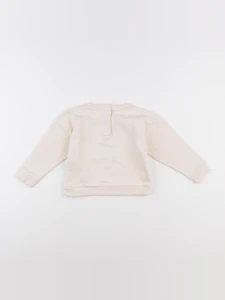 Vertbaudet - sweat beige - 24 mois