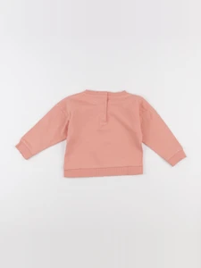Vertbaudet - sweat orange - 24 mois