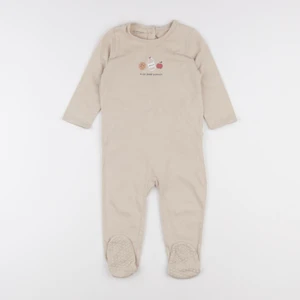 Vertbaudet - pyjama coton beige - 18 mois