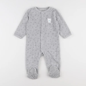 Vertbaudet - pyjama velours gris - 12 mois