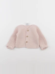 Petit Bateau - gilet rose - 12 mois