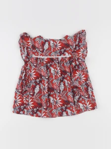 IKKS - blouse rouge, bleu - 8 ans