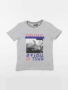 IKKS - tee-shirt gris - 10 ans