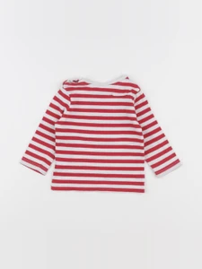 Vertbaudet - tee-shirt blanc, rouge - 6 mois