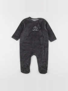 Vertbaudet - pyjama velours gris - 9 mois