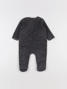 Vertbaudet - pyjama velours gris - 9 mois