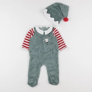 Vertbaudet - pyjama velours vert - 6 mois