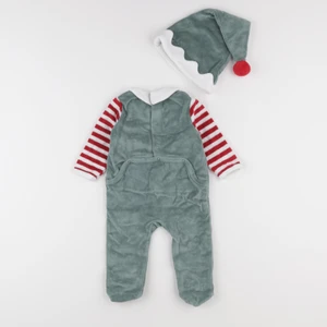 Vertbaudet - pyjama velours vert - 6 mois