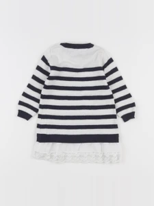 IKKS - robe blanc, bleu - 6 mois