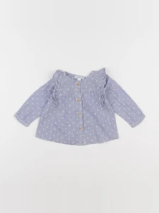 Vertbaudet - blouse bleu - 6 mois