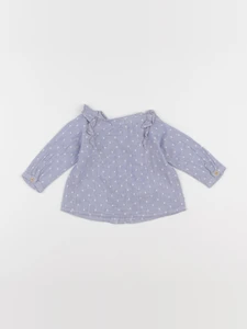 Vertbaudet - blouse bleu - 6 mois