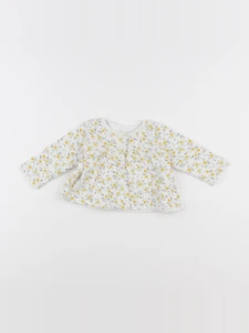 Petit Bateau - gilet blanc - 6 mois
