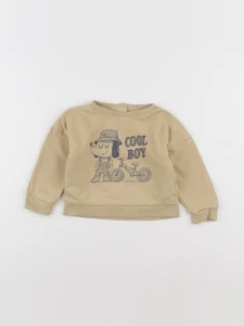 Vertbaudet - sweat jaune - 18 mois