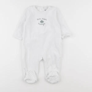 Vertbaudet - pyjama velours blanc - 9 mois