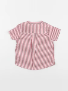 Jacadi - chemise blanc, rouge - 12 mois