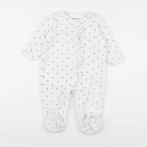 Vertbaudet - pyjama velours blanc - 12 mois