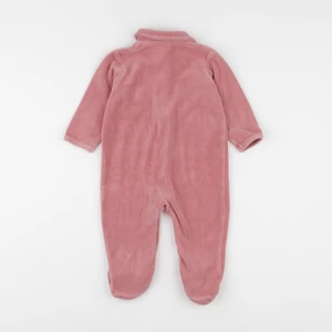 Vertbaudet - pyjama velours rose - 12 mois