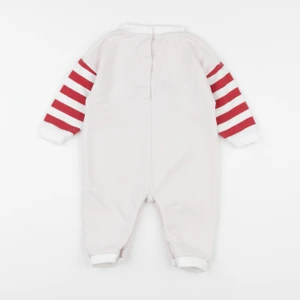 Vertbaudet - pyjama coton blanc, rouge - 12 mois